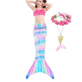 Kids Girls Five Piece Mermaid Swimwear Bikini Beach Summer Swimsuits