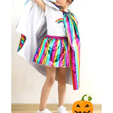 Kids Girls Halloween Cape Solid Fashion Coat Outerwear