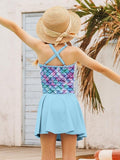 Kids Girls Swimsuit Outdoor Beach Mermaid Vacation Sports Fashion Bathing Suits