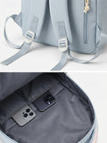 Kid Women Macaron Color Polyester Backpack Large Capacity School Bag