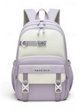 Kid Boys Girls Student Large Capacity Polyester Multi-Pockets Schoolbags