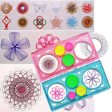 Multi-function Puzzle Spirograph Geometric Ruler Drafting Tools For Students 3 Packs