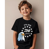 Kid Boys 3D Flag Independence Day Short Sleeve Fashion Daily T-shirt