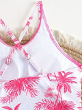 Kids Girls Swimsuit Outdoor Beach Coconut Vacation Sports Fashion Bathing Suits