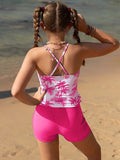 Kids Girls Swimsuit Outdoor Beach Coconut Vacation Sports Fashion Bathing Suits