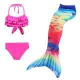 Kids Girls Three Piece Mermaid Swimsuits Bikini Beach Swimwear