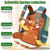 Kids Primary School Ergonomic Backpack Waterproof Large-capacity Schoolbag