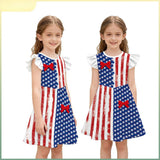 Kid Baby Girl Independence Day Digital Printing Dresses