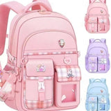 Kid Primary School Girls Lightweight Backpack Large Capacity Waterproof Schoolbags