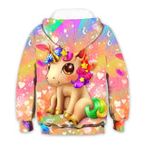3-12Y Kid Girls 3D Animal Print Spring Winter Active Sports Fashion Hoodie Pullover