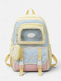 Kid Women Macaron Polyester Backpack Large Capacity School Bag