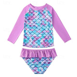 Kids Girls Swimsuit Outdoor Beach Vacation Tropical Sports Bathing Swimwear