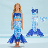 Kid Girl Mermaid Princess Swimwear Masquerade Party Holiday Swimsuits