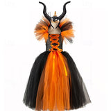 Book Week 2026 Kids Girls' Cosplay Dress Cosplay Custome Party Dress Solid Color Long Sleeve Performance Party Mesh Gothic Halloween Custome Maxi Party Dress Swing Dress Tulle Dress Summer