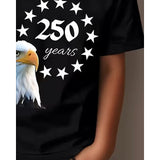 Kid Boys 3D Flag Independence Day Short Sleeve Fashion Daily T-shirt