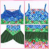 Kid Girl Mermaid Princess Theme Party Costume Cosplay Carnival Dresses