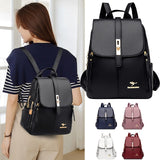 Kid Stylish Durable Elegant PU Leather Backpack for School and Travel