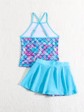 Kids Girls Swimsuit Outdoor Beach Mermaid Vacation Sports Fashion Bathing Suits
