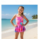 Kids Girls Swimsuit Outdoor Beach Vacation Tropical Fashion Bathing Suits