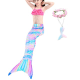 Kids Girls Five Piece Mermaid Swimwear Bikini Beach Summer Swimsuits