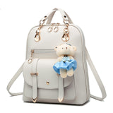 Kid Girl Backpack Large Capacity Leather Shoulder Bags Back to School Gift