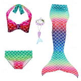 Kids Girls Five Piece Mermaid Swimwear Bikini Beach Summer Swimsuits