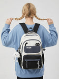 Kid Women Polyester Backpack  Large Capacity Schoolbags