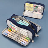 Pencil Cases Wear-Resistant Multifunction With Zipper Canvas for School Office Student