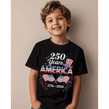 Kid Boys 3D Flag Independence Day Short Sleeve Fashion Daily T-shirt