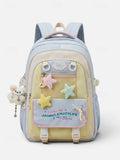Kid Macaron Polyester Backpack Large Capacity School Bag Backpacks
