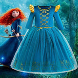5 Packs Kids Girls Solid  Long Sleeve Performance Party Costume Halloween Dresses