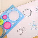 Multi-function Puzzle Spirograph Geometric Ruler Drafting Tools For Students 3 Packs