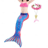 Kids Girls Five Piece Mermaid Swimwear Bikini Beach Summer Swimsuits