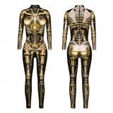 Family Matching Halloween Jumpsuit Skull Pattern Long Sleeve Pajamas Outfits