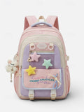 Kid Macaron Polyester Backpack Large Capacity School Bag Backpacks