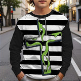 3-12T Kid Halloween Boys 3D Cartoon Long Sleeve Casual Daily Regular Fit Shirts