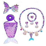 Kids Girls Five Piece Mermaid Swimwear Bikini Rainbow Cute Swimsuits
