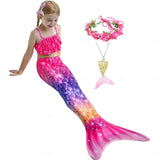Kids Girls Five Piece Mermaid Swimwear Bikini Beach Summer Swimsuits