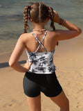 Kids Girls Swimsuit Outdoor Beach Coconut Vacation Sports Fashion Bathing Suits