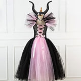 Book Week 2026 Kids Girls' Cosplay Dress Cosplay Custome Party Dress Solid Color Long Sleeve Performance Party Mesh Gothic Halloween Custome Maxi Party Dress Swing Dress Tulle Dress Summer