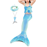 Kids Girls Five Piece Mermaid Swimwear Bikini Beach Summer Swimsuits