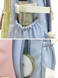 Kid Macaron Polyester Backpack Large Capacity School Bag Backpacks