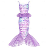 Kid Girl Mermaid Princess Theme Party Costume Cosplay Carnival Dresses