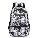 Middle High School Students Kid Boys Blue Camouflage Backpack Lightweight School Bag