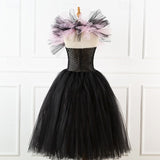 Book Week 2026 Kids Girls' Cosplay Dress Cosplay Custome Party Dress Solid Color Long Sleeve Performance Party Mesh Gothic Halloween Custome Maxi Party Dress Swing Dress Tulle Dress Summer