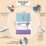 Password Book A5 Letter Tag  Notebook Login Manager 240 Pages 3 Packs