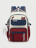 Kid Women Polyester Backpack  Large Capacity Schoolbags