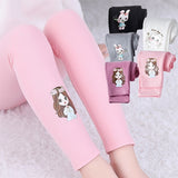 3-12Y Kids Girls Cat Active Outdoor Spring Fall Pants Leggings