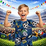 Boys' 3D Graphic Football Soccer T Shirts T shirt Tee Short Sleeve 3D Print Summer Spring Sports Fashion Streetwear Kids 4-12 Years Crew Neck Casual Daily Outdoor Regular Fit
