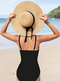 Kids Girls Swimsuit Beach Color Block Vacation Fashion  Bathing Suits